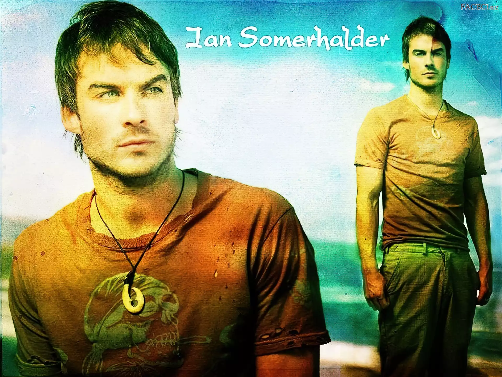 Filmy Lost, Ian Somerhalder, koszulka, podarta
