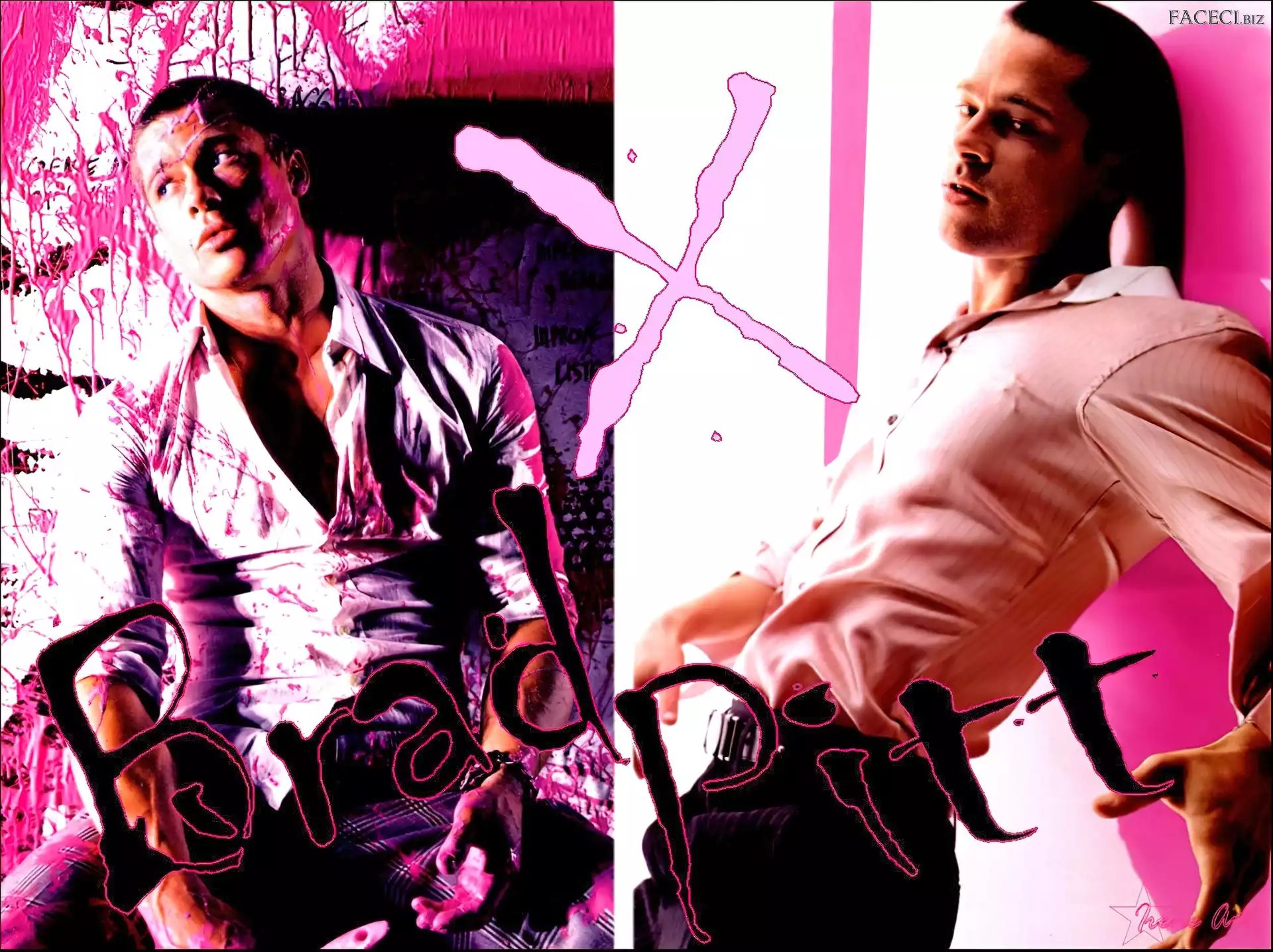 koszula, Brad Pitt, biała